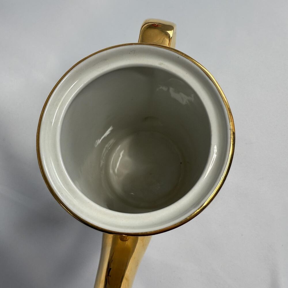 Vintage Arklow Stardust Coffee Pot Teapot Atomic Starburst Gold Gilt Ireland MCM - Picture 8 of 12